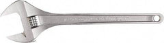 Paramount - 2-3/4" Jaw Capacity, 24" Standard Adjustable Wrench - Chrome Vanadium Steel, Chrome Finish - Caliber Tooling