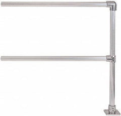 Hollaender - 4' Long x 6-1/2" High, Aluminum Extension Railing - 1.9" Pipe, Includes Sub Assembled Post, 2 Horizontal Rails, Bag with 1 Flange, Instructions, Assembly Tool - Caliber Tooling