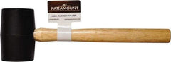 Paramount - 1 Lb Head Rubber Mallet - 12-15/16" OAL, Wood Handle - Caliber Tooling