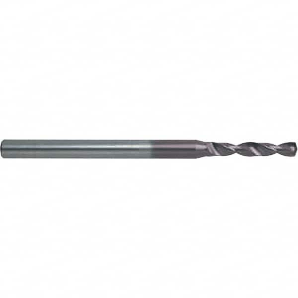 Micro Drill Bit: 0.0492″ Dia, 140 °, Solid Carbide TiAlN Finish, RH Cut, Spiral Flute, Straight-Cylindrical Shank, Series 6400