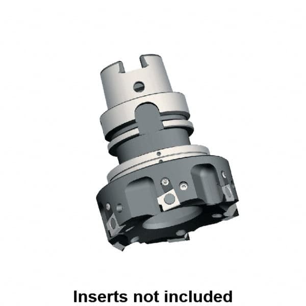 Kennametal - 3 Inserts, 50mm Cut Diam, 63mm Arbor Diam, 9.5mm Max Depth of Cut, Indexable Square-Shoulder Face Mill - 0/90° Lead Angle, 92mm High, BGHX 15L5... Insert Compatibility, Through Coolant, Series Fix-Perfect - Caliber Tooling