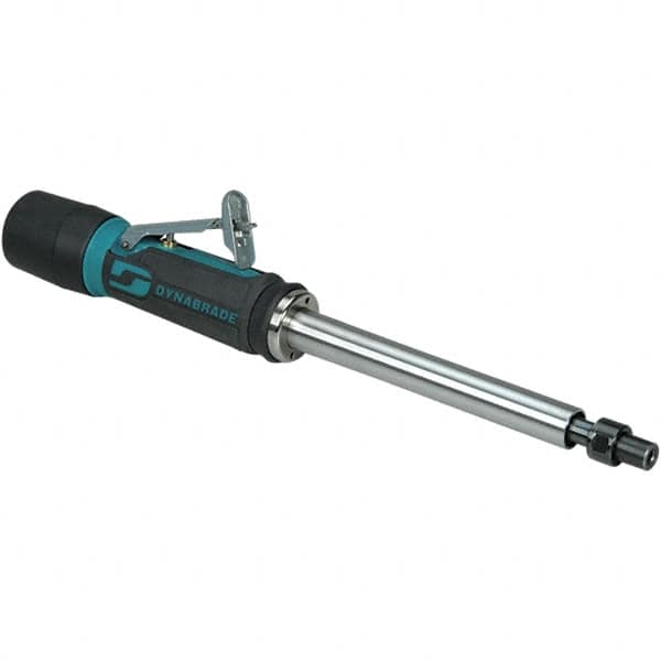 Dynabrade - 1/4" Collet, Straight Handle, Air Extended Length Die Grinder - 25,000 RPM, Rear Exhaust, 20 CFM, 0.4 hp, 90 psi, 1/4" Inlet - Caliber Tooling