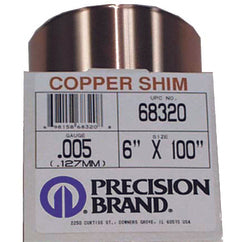 .003X6X100 COPPER SHIM - Caliber Tooling