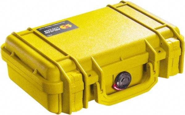 Pelican Products, Inc. - 8-11/32" Wide x 3-25/32" High, Clamshell Hard Case - Yellow, Polyethylene - Caliber Tooling