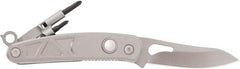 Coast Cutlery - 3" Blade, 7.2" OAL, Partially Serrated Multi-Blade Knife - 4.2" Closed Length, Stainless Steel - Caliber Tooling