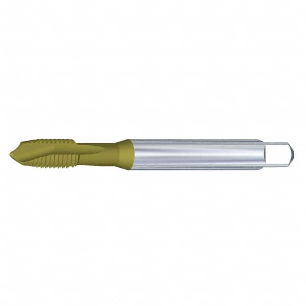 Kennametal - M16x1.50 Metric Fine, 3 Flute, Oxide Finish, Vanadium High Speed Steel Spiral Point Tap - Plug Chamfer, Right Hand Thread, 100mm OAL, 21mm Thread Length, 12mm Shank Diam, 6H Class of Fit, Series T820 - Exact Industrial Supply