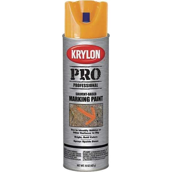 Krylon - 15 fl oz Orange Marking Paint - Solvent Base Formula - Caliber Tooling