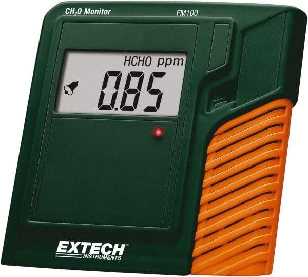 Extech - Audible, Visual Alarm, LCD Display, Formaldehyde Monitor - Monitors Formaldehyde, 0 to 50°C Working Temp, CE Listed - Caliber Tooling