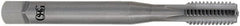 OSG - M2x0.40 Metric Coarse 3 Flute Bright Finish Solid Carbide Straight Flute Machine Tap - Bottoming, Right Hand Thread, 40mm OAL, 15mm Thread Length, H3 Limit, Oversize - Exact Industrial Supply