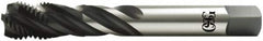 OSG - M27x3.00 Metric Coarse 5 Flute Modified Bottoming Spiral Flute Tap - Vanadium High Speed Steel, Oxide Finish, Right Hand Flute, Right Hand Thread, D19, Series 13127 - Caliber Tooling