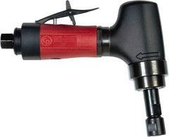 Chicago Pneumatic - 1/4" Collet, Angle Handle, Air Angle Die Grinder - 20,000 RPM, Rear Exhaust, 8.25 CFM, 0.7 hp, 90 psi, 1/4 BSP Inlet - Caliber Tooling