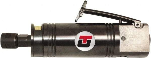 Universal Tool - 1/4" Collet, Straight Handle, Straight Air Die Grinder - 25,000 RPM, Side Exhaust, 5.5 CFM, 1 hp, 90 psi - Caliber Tooling