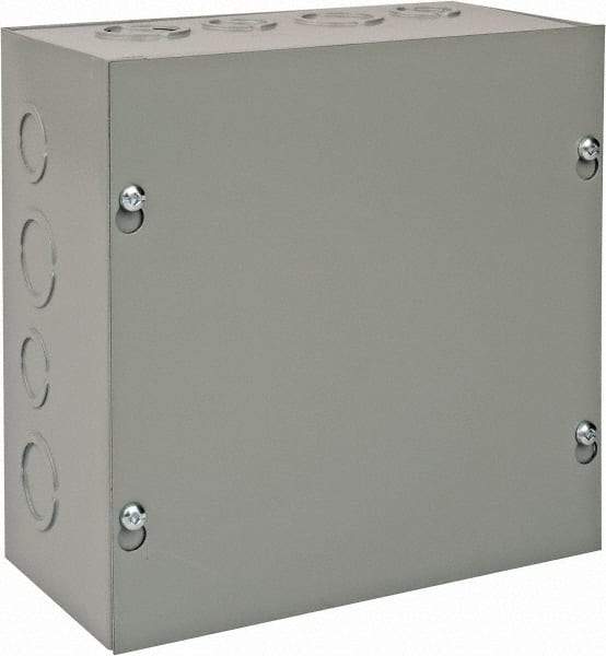 nVent Hoffman - Steel Junction Box Enclosure Screw Flat Cover - NEMA 1, 8" Wide x 8" High x 4" Deep - Caliber Tooling