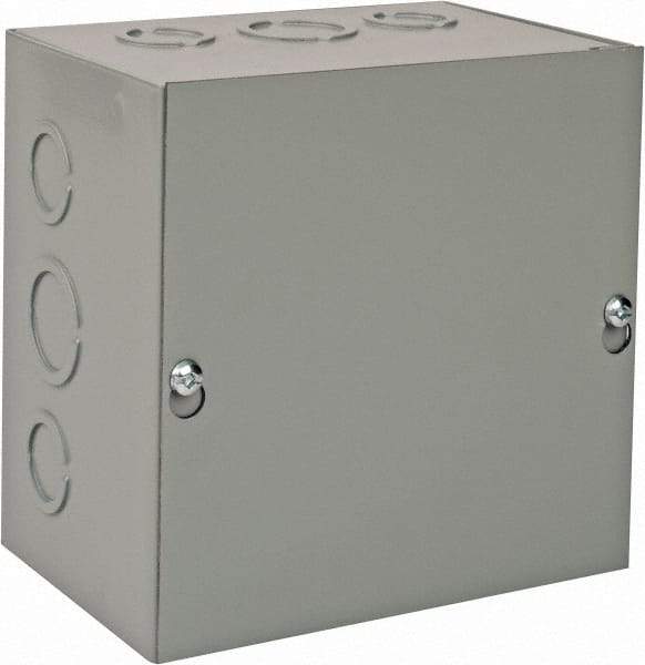 nVent Hoffman - Steel Junction Box Enclosure Screw Flat Cover - NEMA 1, 6" Wide x 6" High x 4" Deep - Caliber Tooling