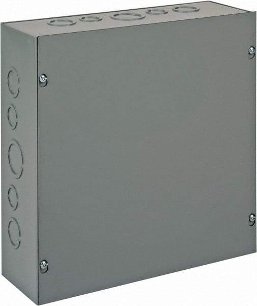 nVent Hoffman - Steel Junction Box Enclosure Screw Flat Cover - NEMA 1, 12" Wide x 12" High x 4" Deep - Caliber Tooling