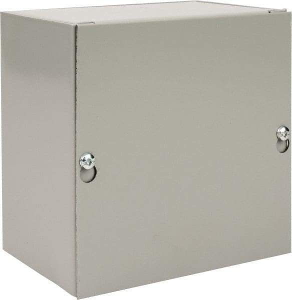 nVent Hoffman - Steel Junction Box Enclosure Screw Flat Cover - NEMA 1, 6" Wide x 6" High x 4" Deep - Caliber Tooling