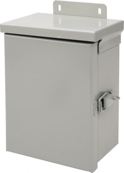 nVent Hoffman - Steel Standard Enclosure Hinge Flat Cover - NEMA 3R, 6" Wide x 8" High x 4" Deep, Watertight - Caliber Tooling