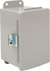 nVent Hoffman - Steel Junction Box Enclosure Hinge Flat Cover - NEMA 12, 13, 4" Wide x 6" High x 4" Deep - Caliber Tooling