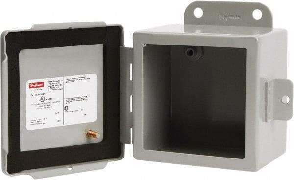 nVent Hoffman - Steel Junction Box Enclosure Hinge Flat Cover - NEMA 4, 12, 13, 8" Wide x 10" High x 4" Deep - Caliber Tooling