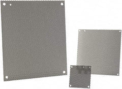 nVent Hoffman - 10-1/4" OAW x 10-1/4" OAH Powder Coat Finish Electrical Enclosure Perforated Panel - 12" x 12" Box, 16 Gauge Steel, Use with A12N124/A12N126/A12N128 - Caliber Tooling