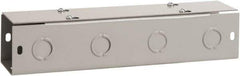 nVent Hoffman - 4" High x 4" Wide x 60" Long, Screw Mount Solid Wall Wire Duct - Gray, 19 Knockouts, Flat Cover, Steel - Caliber Tooling