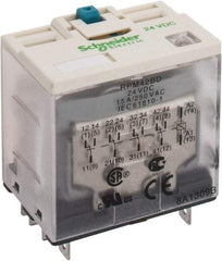 Square D - 14 Pins, Ice Cube Electromechanical Plug-in General Purpose Relay - 15 Amp at 277 V, 4PDT, 24 VDC, 41mm Wide x 39mm High x 27mm Deep - Caliber Tooling