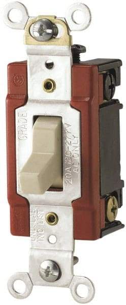 Cooper Wiring Devices - 3 Pole, 120 to 277 VAC, 20 Amp, Specification Grade, Toggle, Wall and Dimmer Light Switch - 1.31 Inch Wide - Caliber Tooling