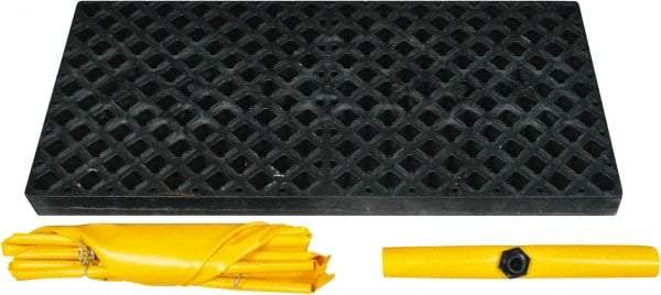 UltraTech - 66 Gal Sump, 3,000 Lb Capacity, 2 Drum, Polyethylene Spill Deck or Pallet - 54" Long x 25" Wide x 4" High, Low Profile, Inline Drum Configuration - Caliber Tooling