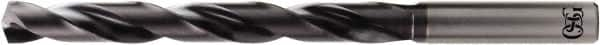 OSG - 14.7mm, 140° Point, Spiral Flute, Solid Carbide Taper Length Drill Bit - WD1 Finish, 152mm Flute Length, 204mm OAL, Series HP258 - Caliber Tooling