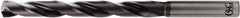 OSG - 16.5mm, 140° Point, Spiral Flute, Solid Carbide Taper Length Drill Bit - WD1 Finish, 171mm Flute Length, 223mm OAL, Series HP258 - Caliber Tooling