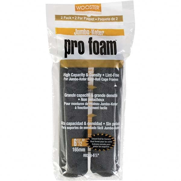 Wooster Brush - 3/8" Nap, 6-1/2" Wide Paint Mini Roller Covers - Smooth Texture, Foam - Caliber Tooling