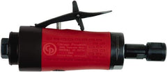 Chicago Pneumatic - 1/4" Collet, Straight Handle, Air Angle Die Grinder - 25,000 RPM, Front Exhaust, 17.2 CFM, 0.4 hp, 90 psi, 6.35mm Inlet - Caliber Tooling