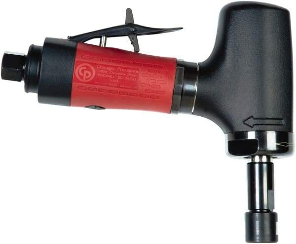 Chicago Pneumatic - 1/4" Collet, Angle Handle, Air Angle Die Grinder - 24,000 RPM, Rear Exhaust, 23.3 CFM, 0.54 hp, 90 psi, 6.35mm Inlet - Caliber Tooling