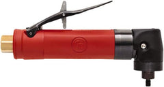 Chicago Pneumatic - 1/4" Collet, Straight Handle, Air Angle Die Grinder - 18,000 RPM, Rear Exhaust, 15 CFM, 0.5 hp, 90 psi, 6.35mm Inlet - Caliber Tooling