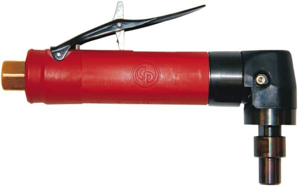 Chicago Pneumatic - 1/4" Collet, Angle Handle, Air Angle Die Grinder - 12,000 RPM, Rear Exhaust, 16.9 CFM, 0.5 hp, 90 psi, 6.35mm Inlet - Caliber Tooling