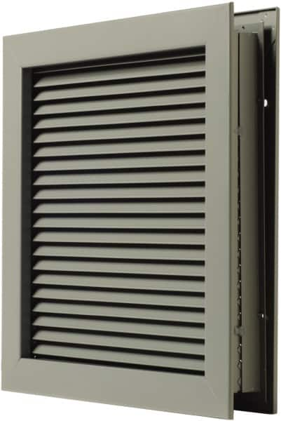 National Guard Products - 19" Wide x 13" High, Solid Steel Louver - 18" Opening Width, 12" Opening Height - Caliber Tooling