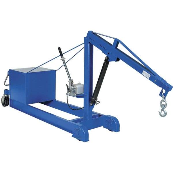 Vestil - 2,000 Lb Load Capacity, Steel Counter Balanced Floor Crane - 5' 17/64" Span - Caliber Tooling