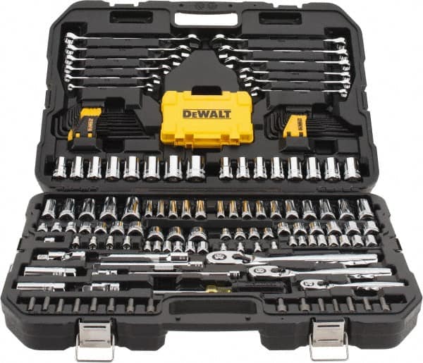 DeWALT - 168 Piece 1/4 & 3/8" Drive Mechanic's Tool Set - Comes in Blow Molded Case - Caliber Tooling