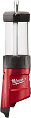 Milwaukee Tool - LED Bulb, 400 Lumens, Spotlight/Lantern Flashlight - Red Plastic Body, 12V Lithium-Ion Batteries Not Included - Caliber Tooling