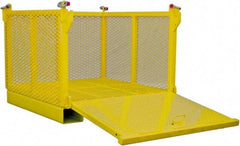 Machining & Welding - 36" Long x 36" Wide x 28" High Steel Basket-Style Bulk Container - 2,500 Lb. Load Capacity - Caliber Tooling