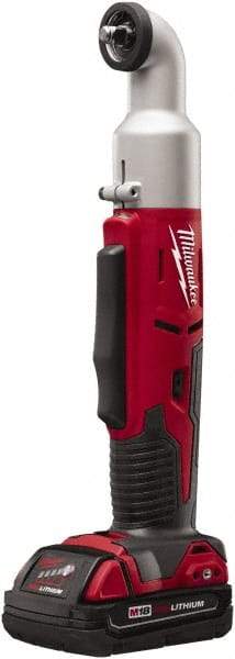 Milwaukee Tool - 3/8" Drive 18 Volt Inline Cordless Impact Wrench & Ratchet - 1,500/2,250 RPM, 0 to 3,400 BPM, 30/60 Ft/Lb Torque, 1 Lithium-Ion Battery Included - Caliber Tooling