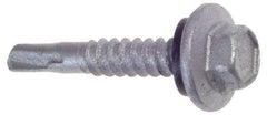 Buildex - 1/4", Hex Washer Head, Hex Drive, 1" Length Under Head, #3 Point, Self Drilling Screw - Steel - Caliber Tooling