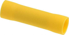 Thomas & Betts - 12 to 10 AWG Compatible, Vinyl Fully Insulated, Crimp-On Butt Splice Terminal - Copper Contacts, 1.024" OAL, Yellow - Caliber Tooling