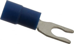 Thomas & Betts - #6 Stud, 16 to 14 AWG Compatible, Partially Insulated, Crimp Connection, Locking Fork Terminal - Caliber Tooling