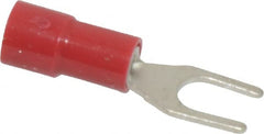 Thomas & Betts - #8 Stud, 22 to 16 AWG Compatible, Partially Insulated, Crimp Connection, Standard Fork Terminal - Caliber Tooling