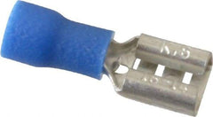 Thomas & Betts - 16 to 14 AWG, Vinyl, Fully Insulated, Female Wire Disconnect - 1/4 Inch Wide Tab, Blue, RoHS Compliant, UL 94 V-0 - Caliber Tooling