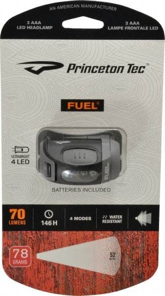 Princeton Tec - LED Bulb, 70 Lumens, Hands-free Flashlight - Black Plastic Body, 3 AAA Batteries Not Included - Caliber Tooling