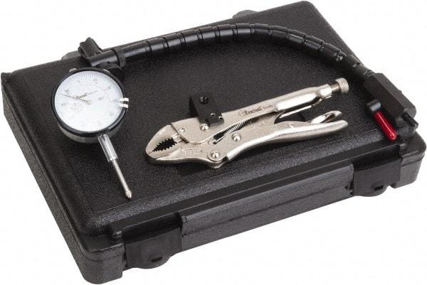 Moody Tools - 0.001" Graduation, 1" Max Meas, 0-100 Dial Reading, Dial Indicator & Base Kit - 0.001" Resolution - Caliber Tooling