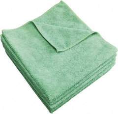 PRO-SOURCE - Reusable Microfiber Wipes - 14" x 14" Sheet Size, Green - Caliber Tooling