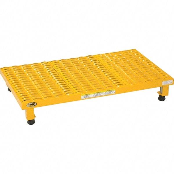 Vestil - 5" High x 19" Wide x 36" Deep, Yellow Step Stand - Steel, 500 Lb Capacity - Caliber Tooling